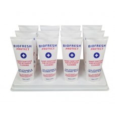 Biofresh 74% Alcohol Gel Hand Sanitiser - 12 x 100ml (12 pack) with FREE Display tray